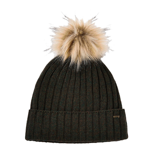 Dubarry Curlew Knitted Beanie Olive - The Sporting Lodge