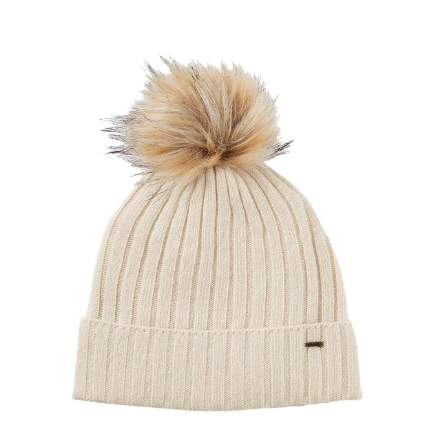 NWT. DUBARRY of Ireland Chalk Knit Beanie Dubarry Of Ireland Forester Knitted bobble hat - Chalk main image 2