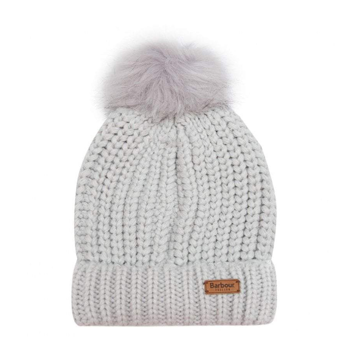 Barbour Womens Saltburn Beanie Ice White - The Sporting Lodge