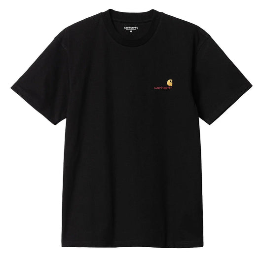 Carhartt WIP American Script T-Shirt Black - The Sporting Lodge