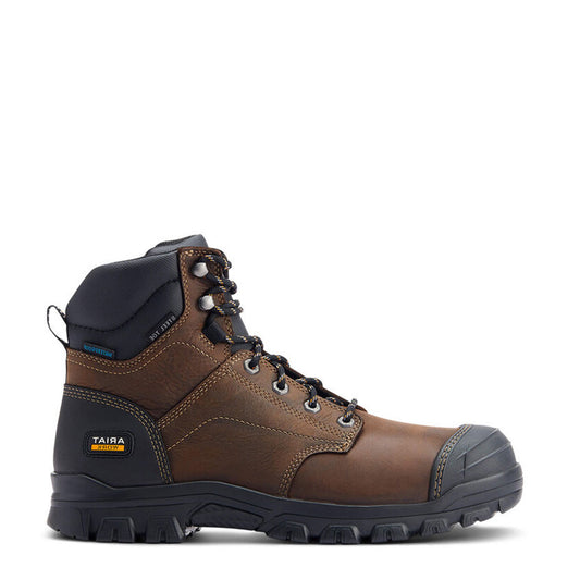 Ariat Treadfast 6" Waterproof Steel Toe Work Boot Dark Brown - The Sporting Lodge