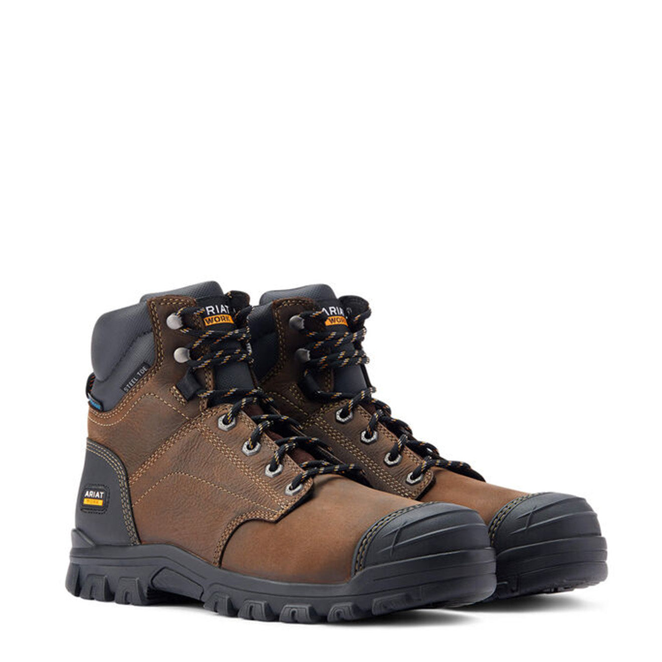Ariat Treadfast 6" Waterproof Steel Toe Work Boot Dark Brown - The Sporting Lodge
