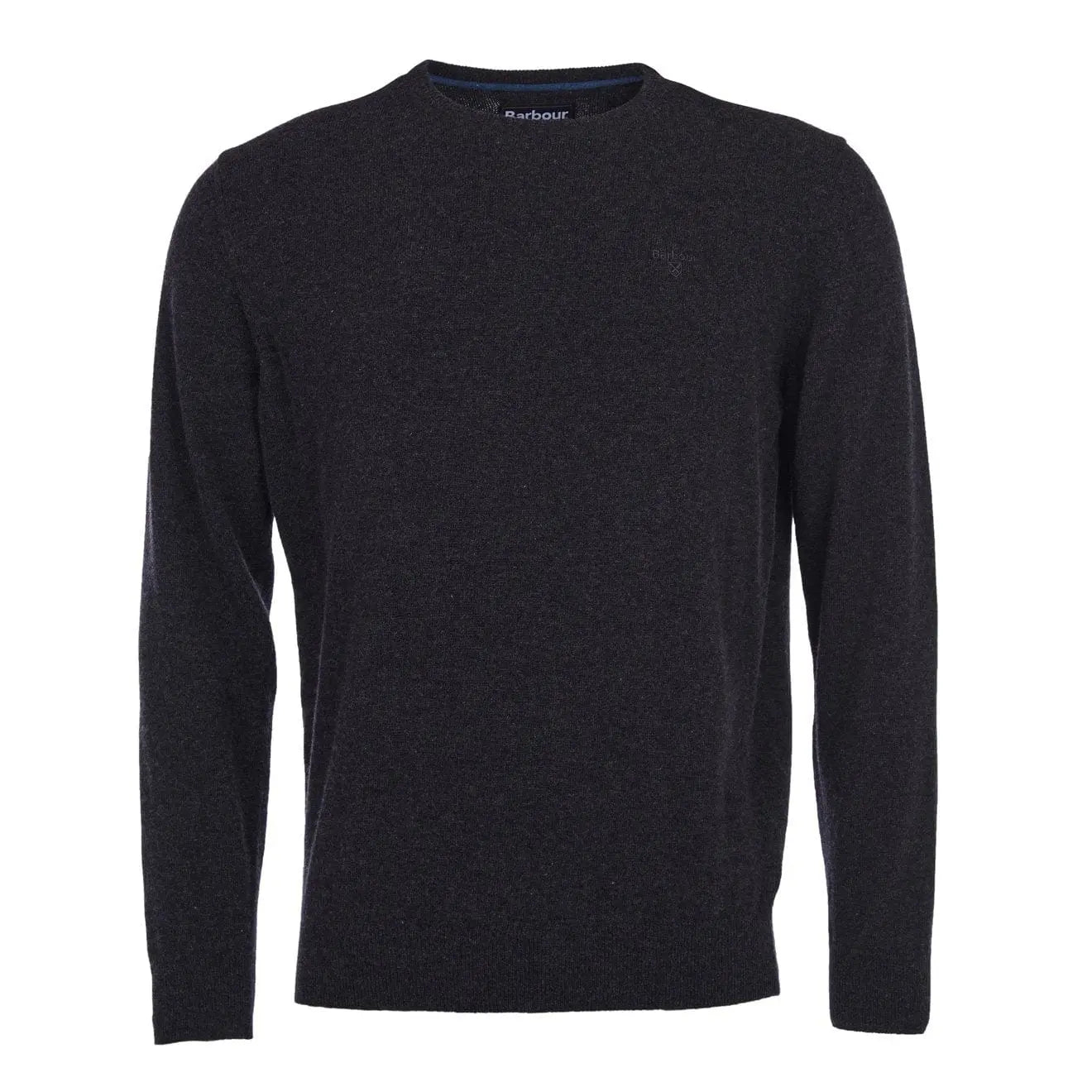 Barbour Essential Lambswool Crew Neck Charcoal - The Sporting Lodge