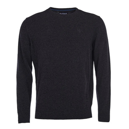Barbour Essential Lambswool Crew Neck Charcoal - The Sporting Lodge
