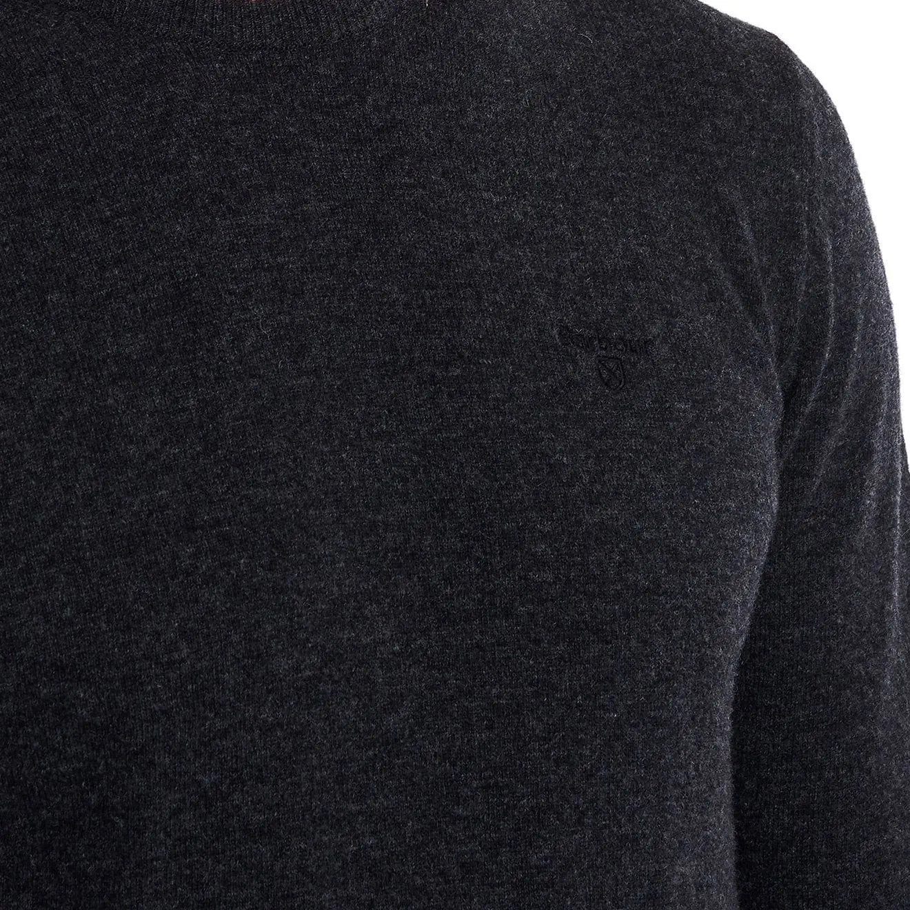 Barbour Essential Lambswool Crew Neck Charcoal - The Sporting Lodge