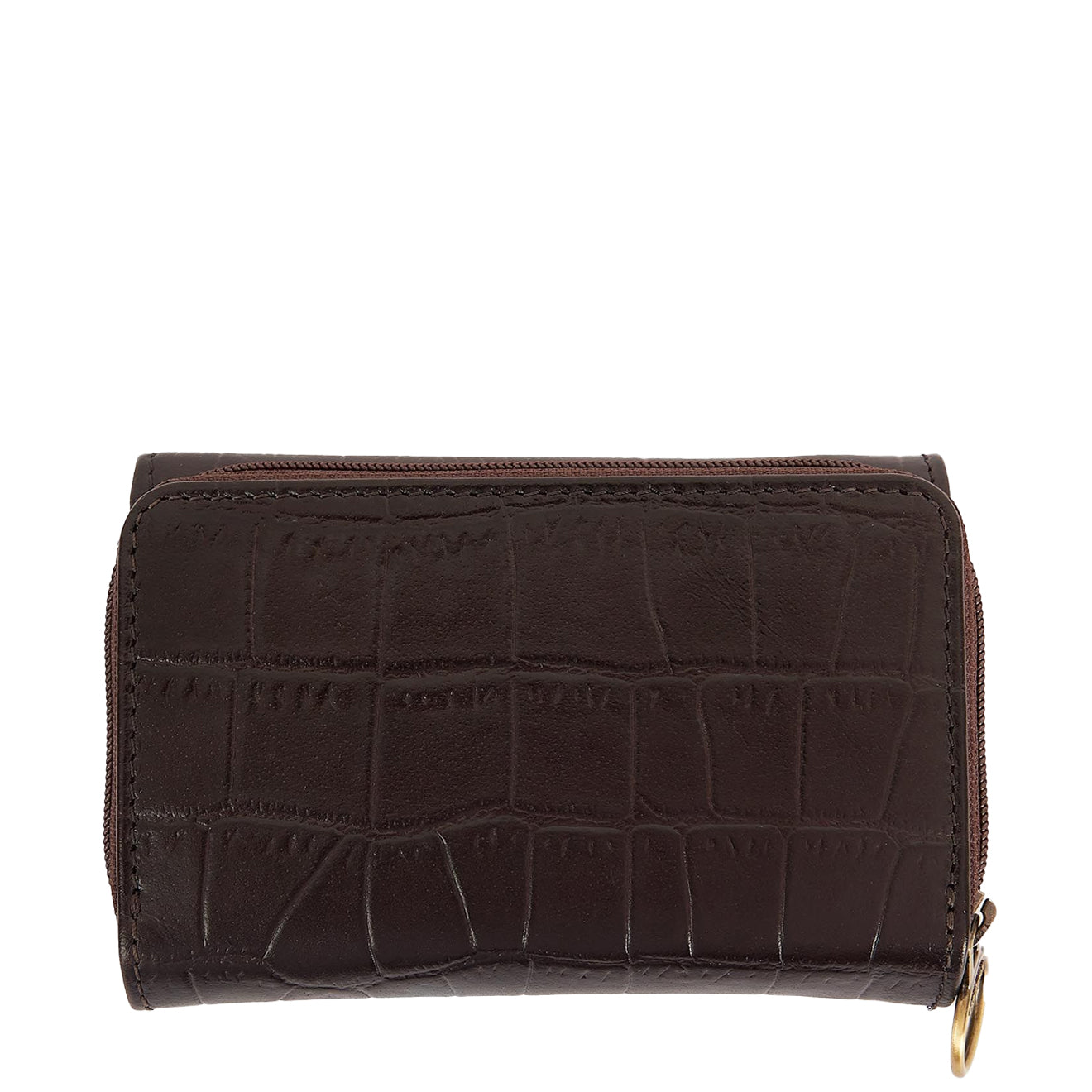 Barbour Faux Croc French Purse Classic Black Cherry - The Sporting Lodge