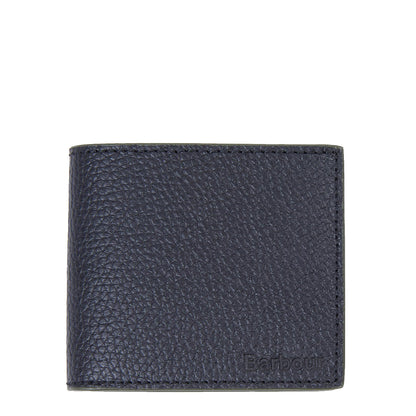 Barbour Grain Leather Billfold Wallet Black - The Sporting Lodge