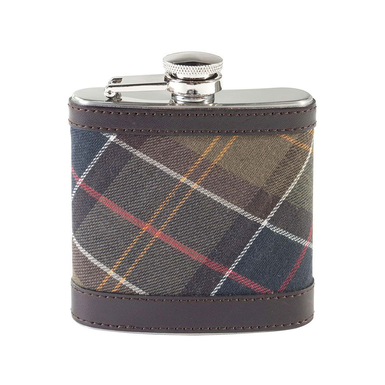 Barbour Hip Flask Dark Brown - The Sporting Lodge