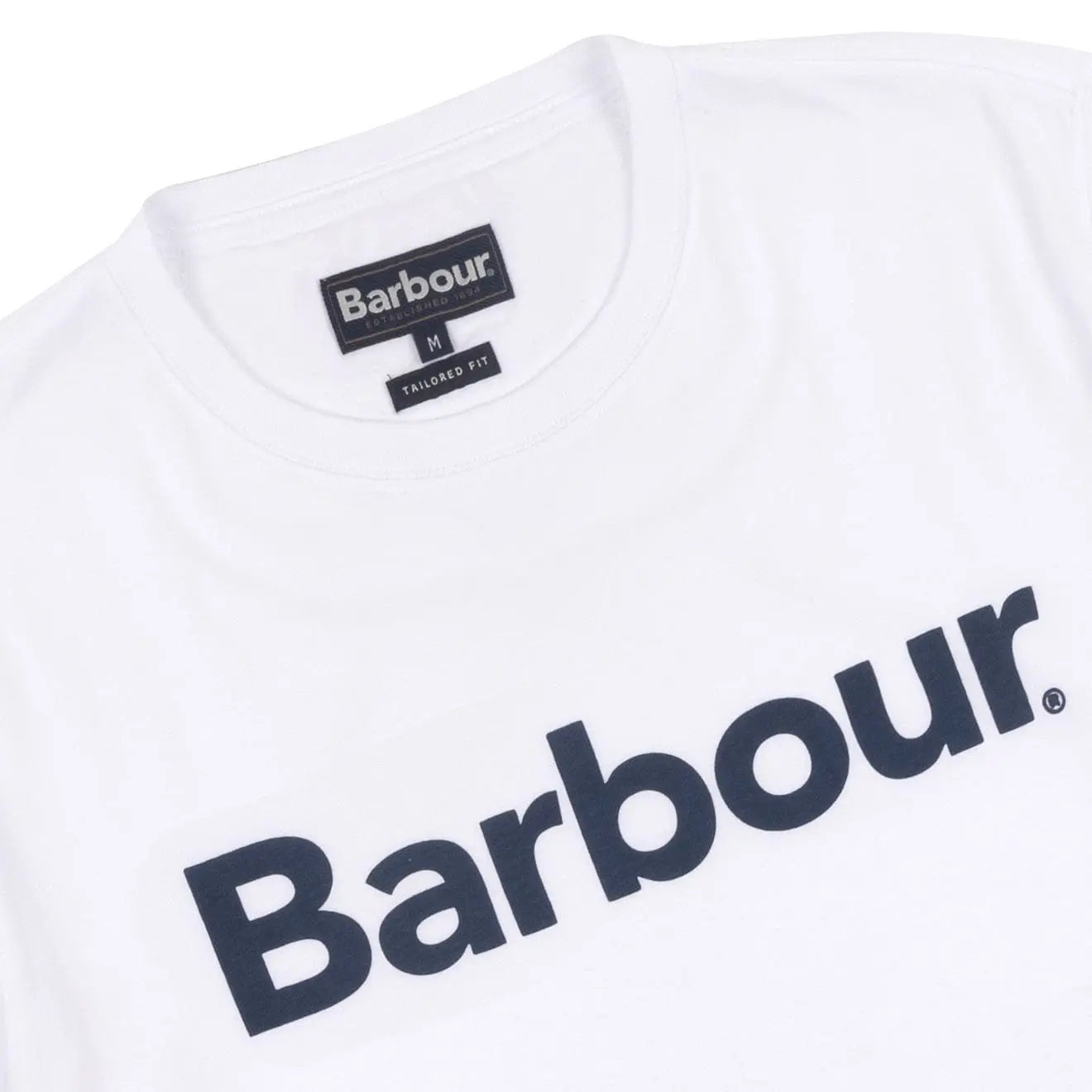 Barbour Logo T-Shirt White - The Sporting Lodge