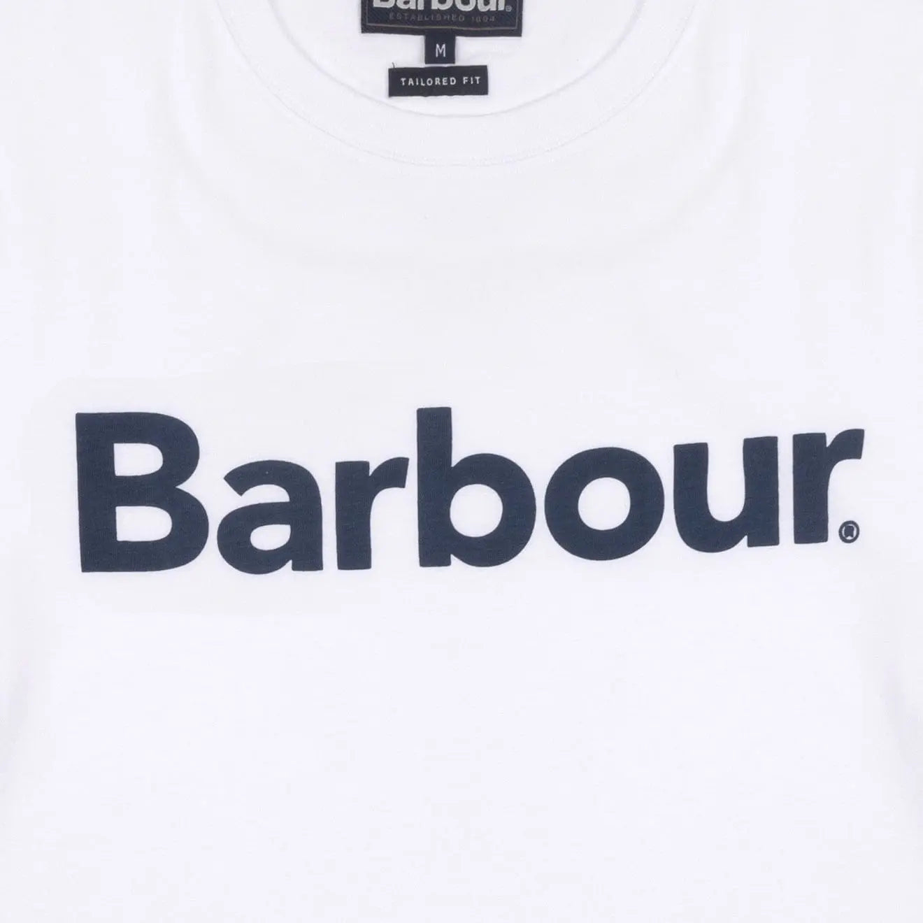 Barbour Logo T-Shirt White - The Sporting Lodge