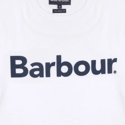 Barbour Logo T-Shirt White - The Sporting Lodge