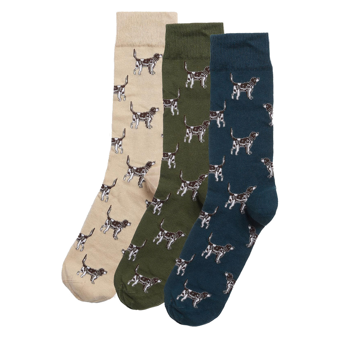 Barbour Pointer Dog Socks Gift Box Forest Mix - The Sporting Lodge