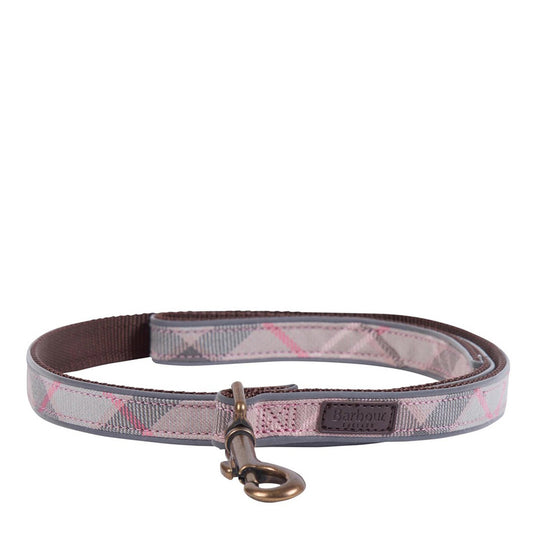 Barbour Reflective Dog Lead Taupe / Pink - The Sporting Lodge