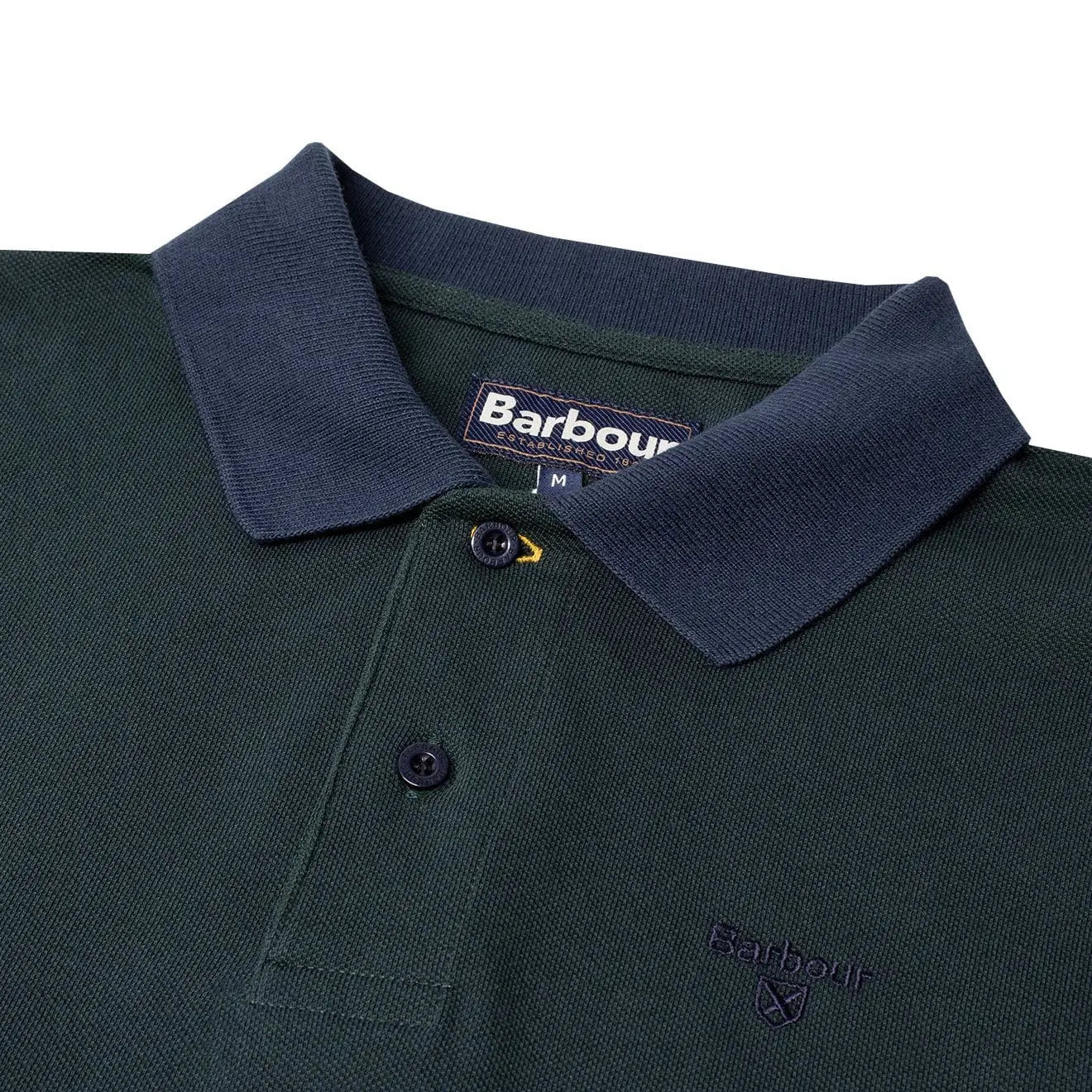 Barbour Sports Polo Mix Dark Seaweed - The Sporting Lodge