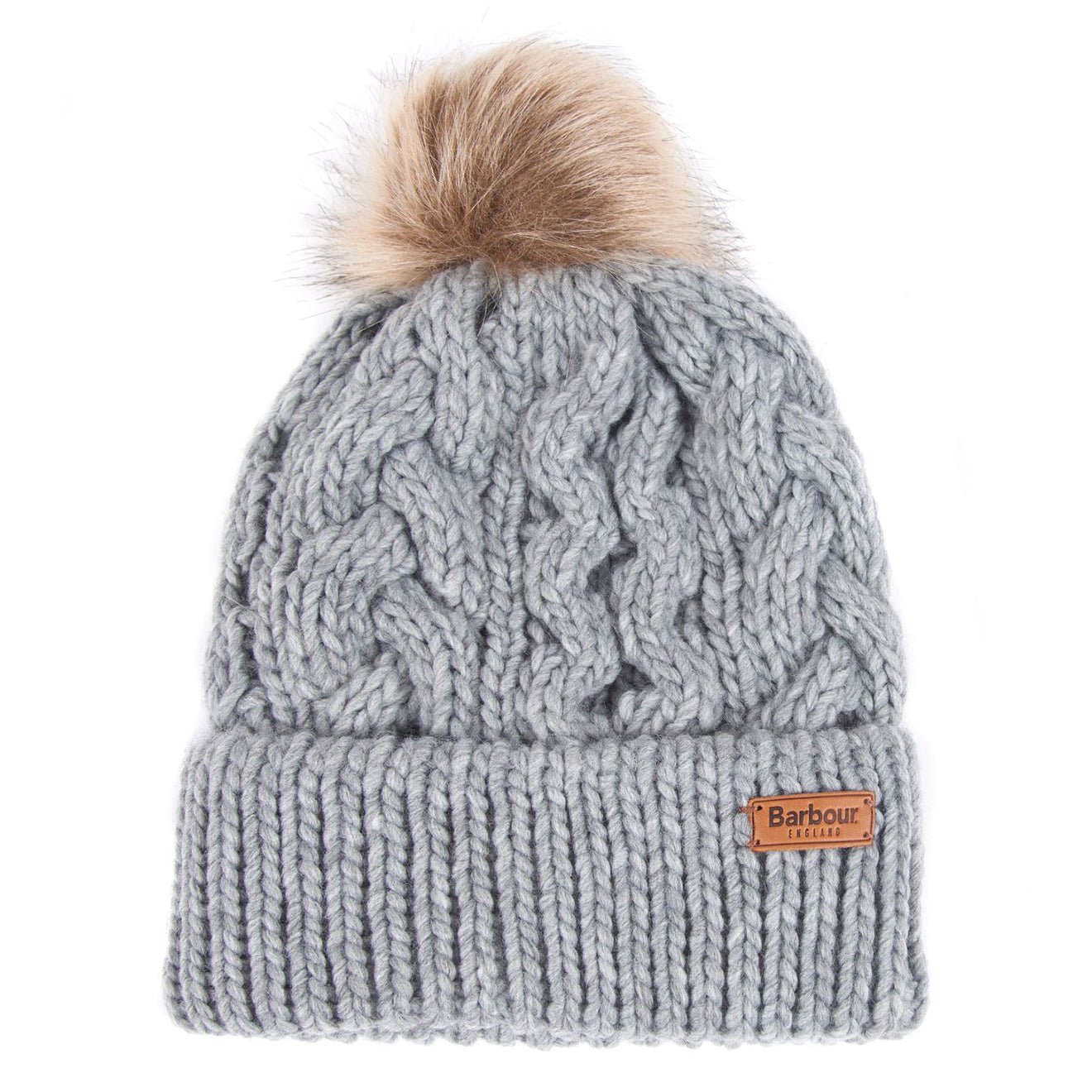 Barbour Womens Penshaw Beanie Hat Grey - The Sporting Lodge