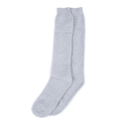 Barbour Womens Wellington Knee Socks Light Grey - The Sporting Lodge