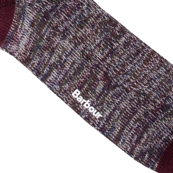 Barbour Glencoe Socks Burgundy - The Sporting Lodge