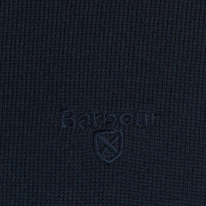 Barbour Pima Cotton Crew Neck Navy - The Sporting Lodge