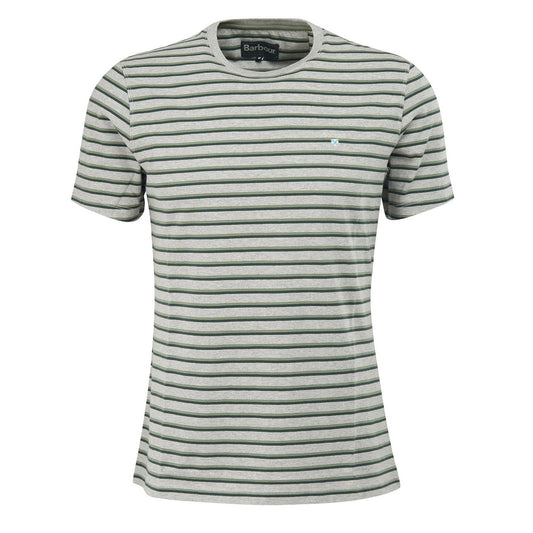 Barbour Ponte Striped T-Shirt Grey Marl - The Sporting Lodge