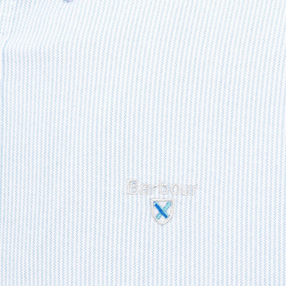 Barbour Striped Oxford Tailored Shirt Sky Blue - The Sporting Lodge