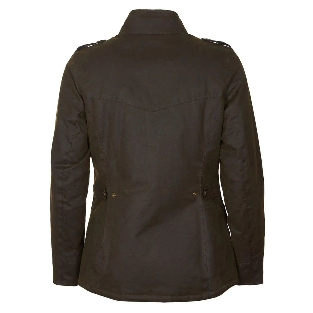 Barbour Womens Winter Defence Wax Jacket Olive / Classic - The Sporting Lodge