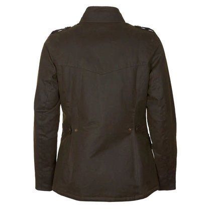 Barbour Womens Winter Defence Wax Jacket Olive / Classic - The Sporting Lodge