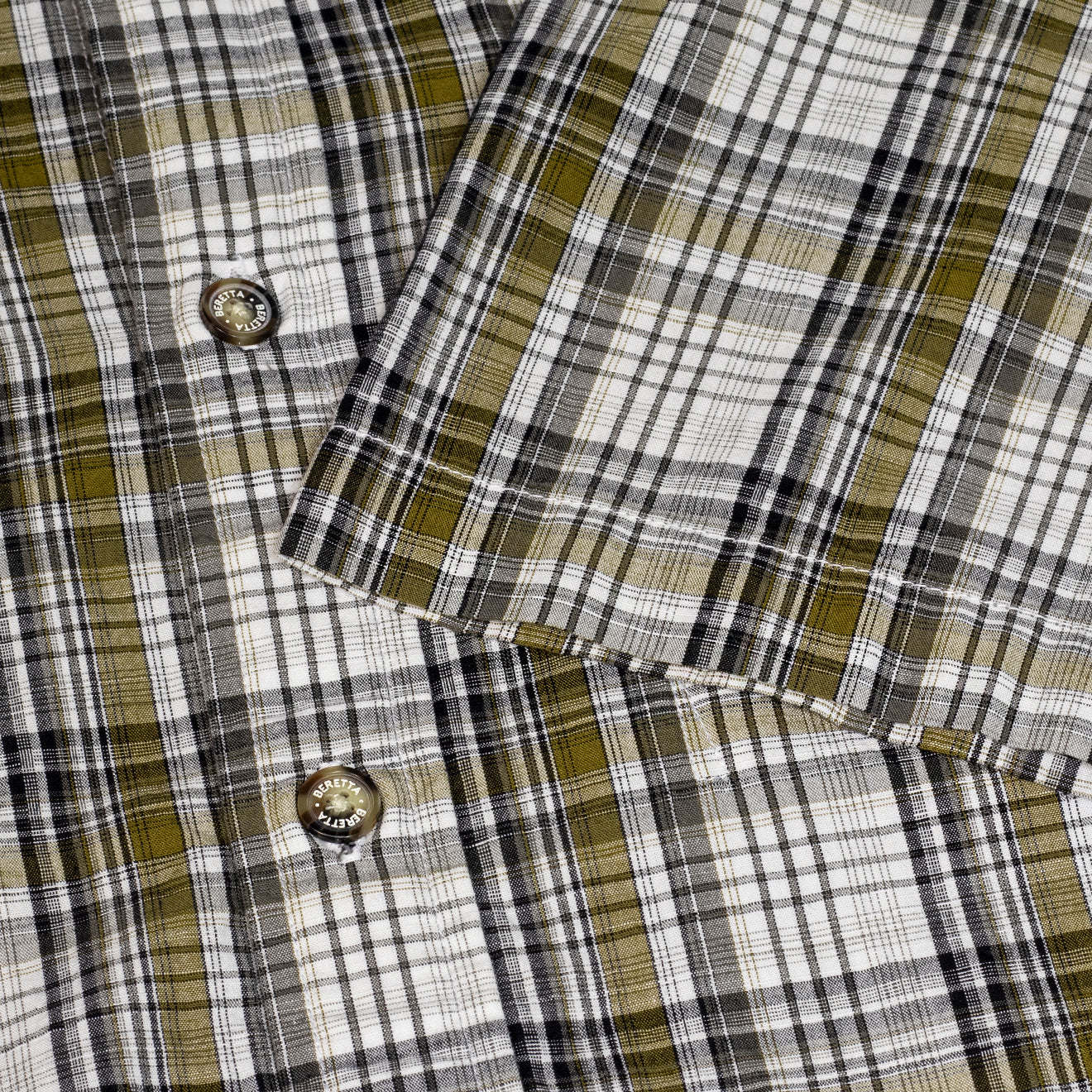 Beretta SS Trail Shirt White / Black / Brown Check - The Sporting Lodge