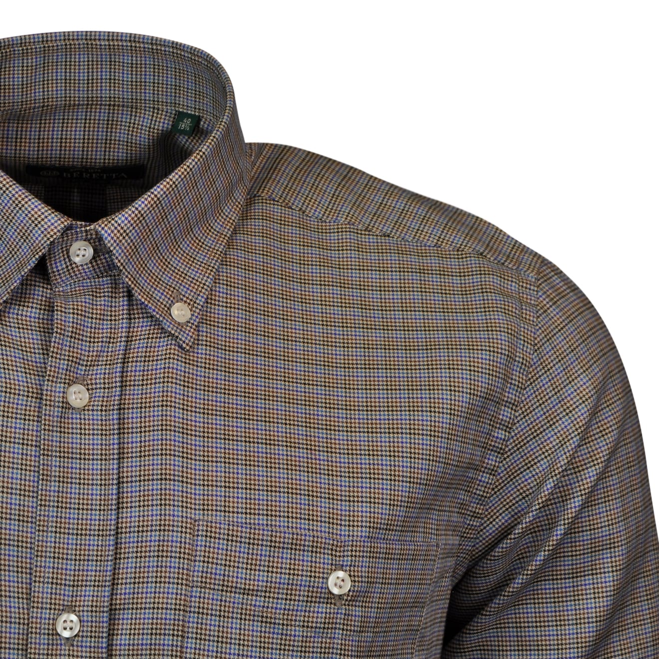 Beretta Classic Shirt Blue Stripe / Brown - The Sporting Lodge