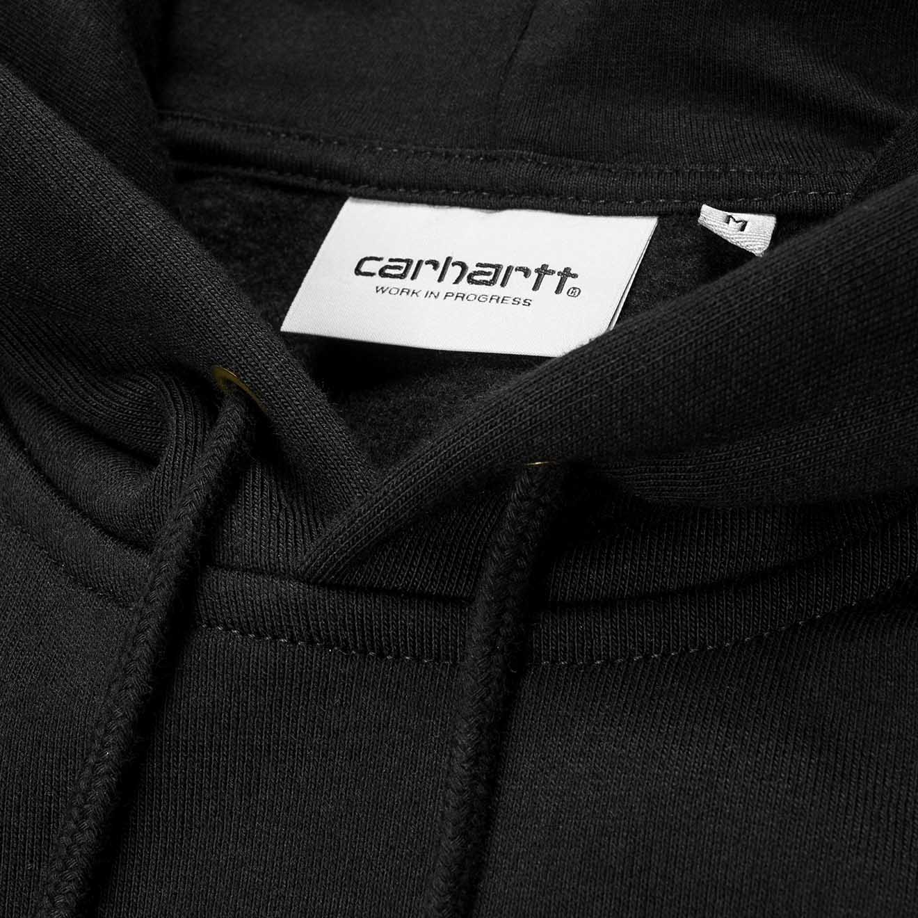 Carhartt WIP Chase Hooded Sweat Black / Gold - The Sporting Lodge