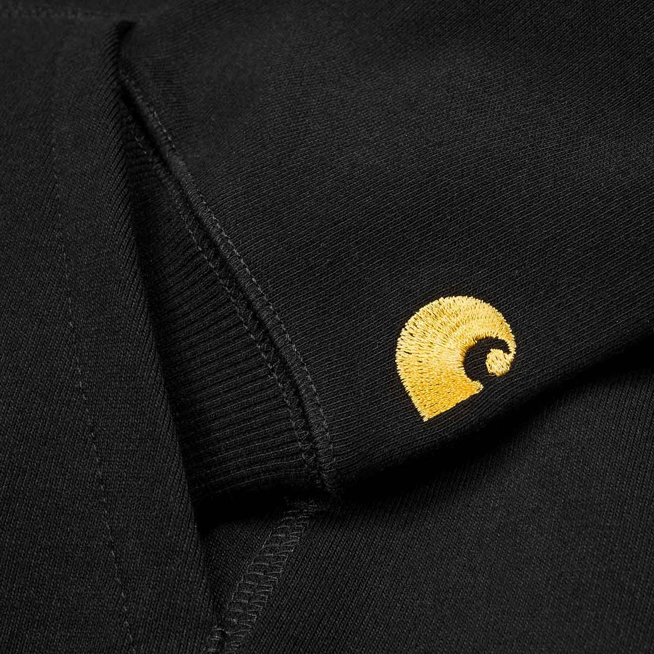 Carhartt WIP Chase Hooded Sweat Black / Gold - The Sporting Lodge