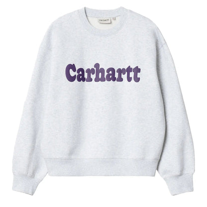 Carhartt WIP Womens Bubbles Sweatshirt Grey Heather / Cassis - The Sporting Lodge