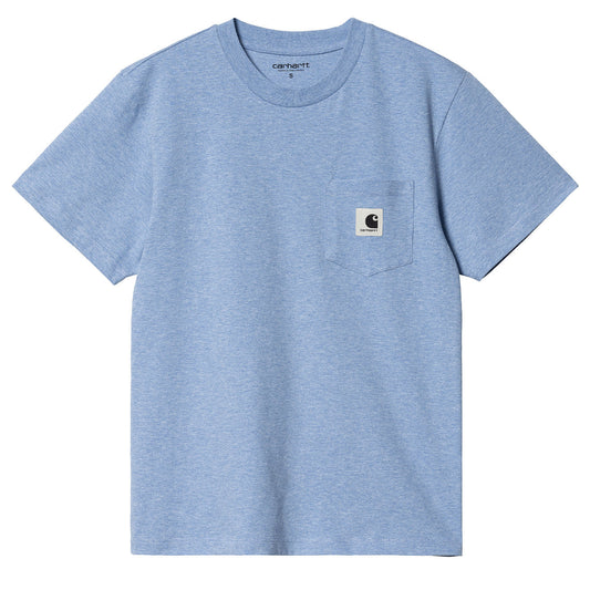 Carhartt WIP Womens S/S Pocket T-Shirt Piscine Heather - The Sporting Lodge