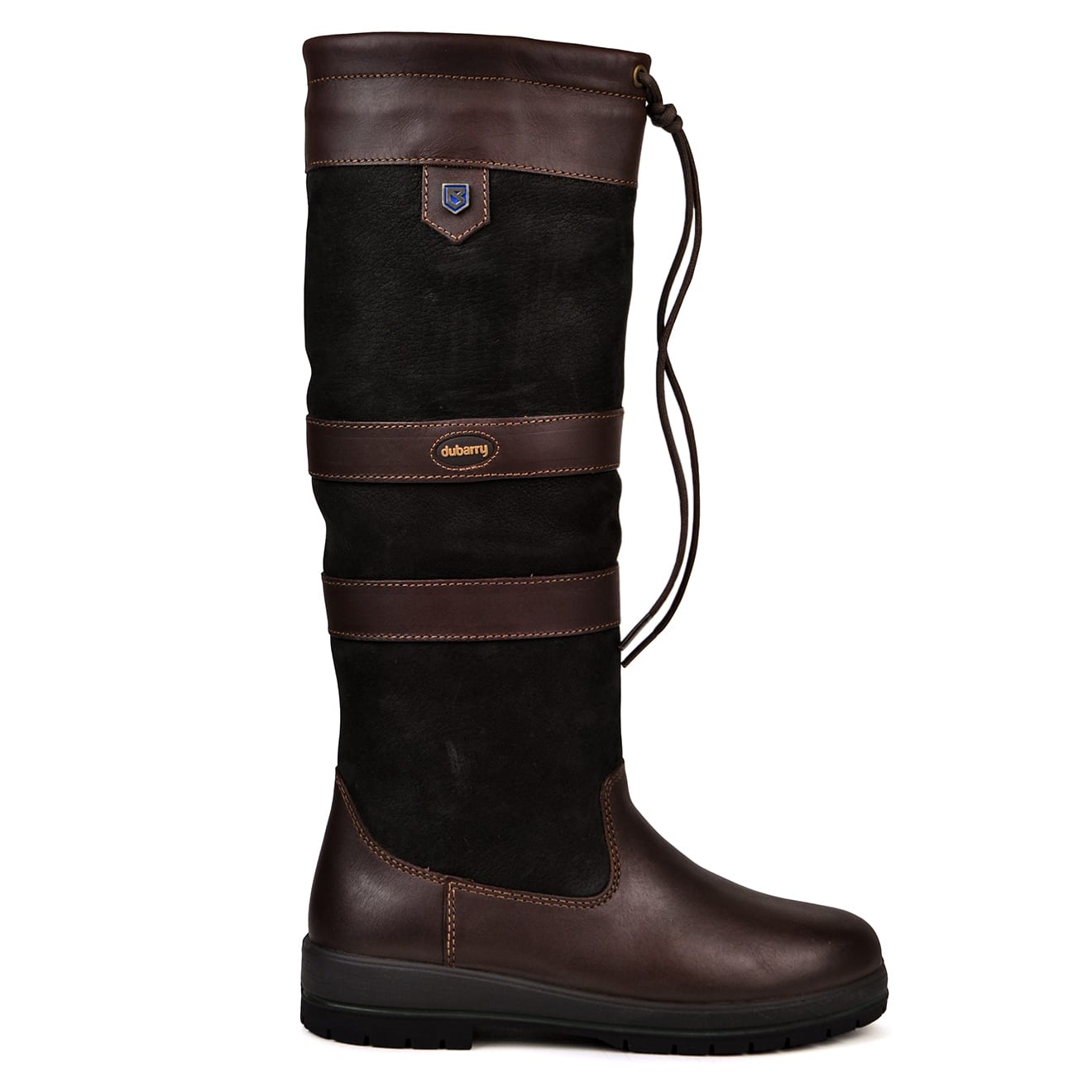 Dubarry Womens Galway Slimfit Knee Boot Black/Brown - The Sporting Lodge