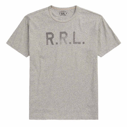 RRL by Ralph Lauren Logo Jersey T-Shirt Heather Grey - The Sporting Lodge