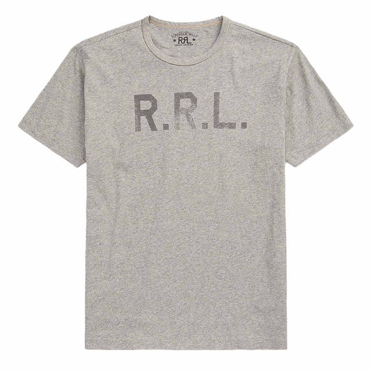 RRL by Ralph Lauren Logo Jersey T-Shirt Heather Grey - The Sporting Lodge