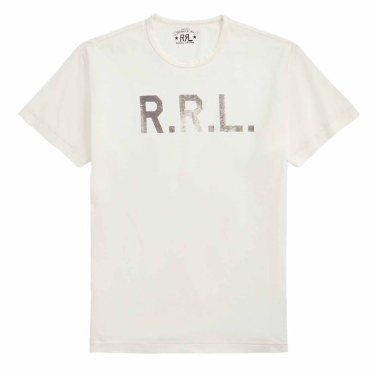 RRL by Ralph Lauren Logo Jersey T-Shirt White - The Sporting Lodge