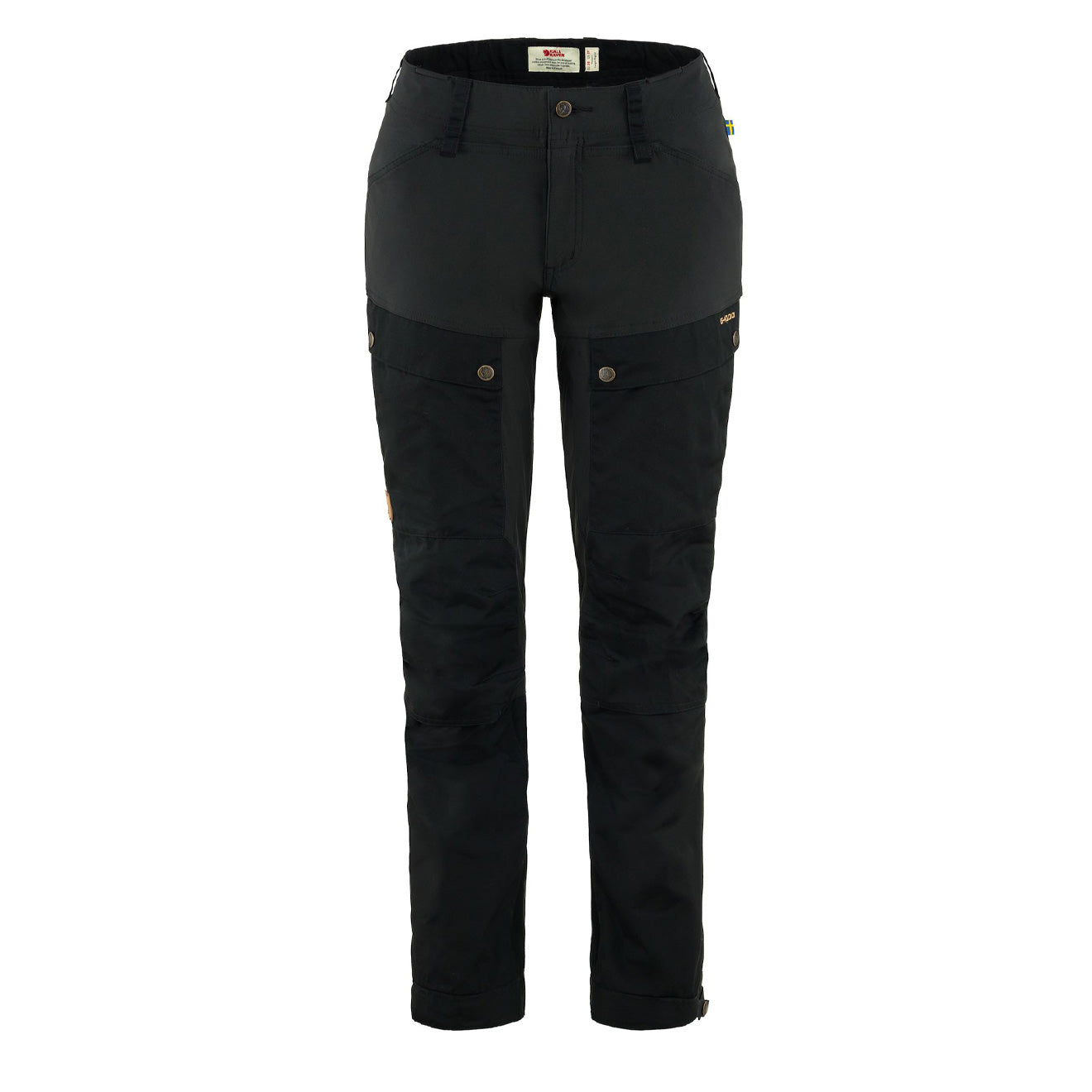 Fjallraven Womens Keb Trousers Curved Short Black - The Sporting Lodge
