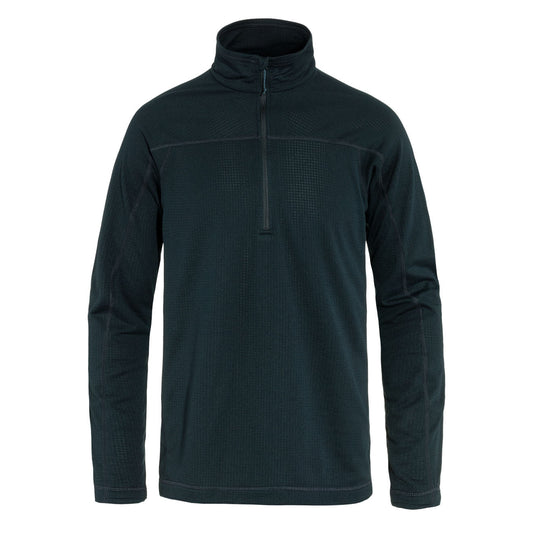 Fjallraven Abisko Lite Fleece Half Zip Dark Navy - The Sporting Lodge
