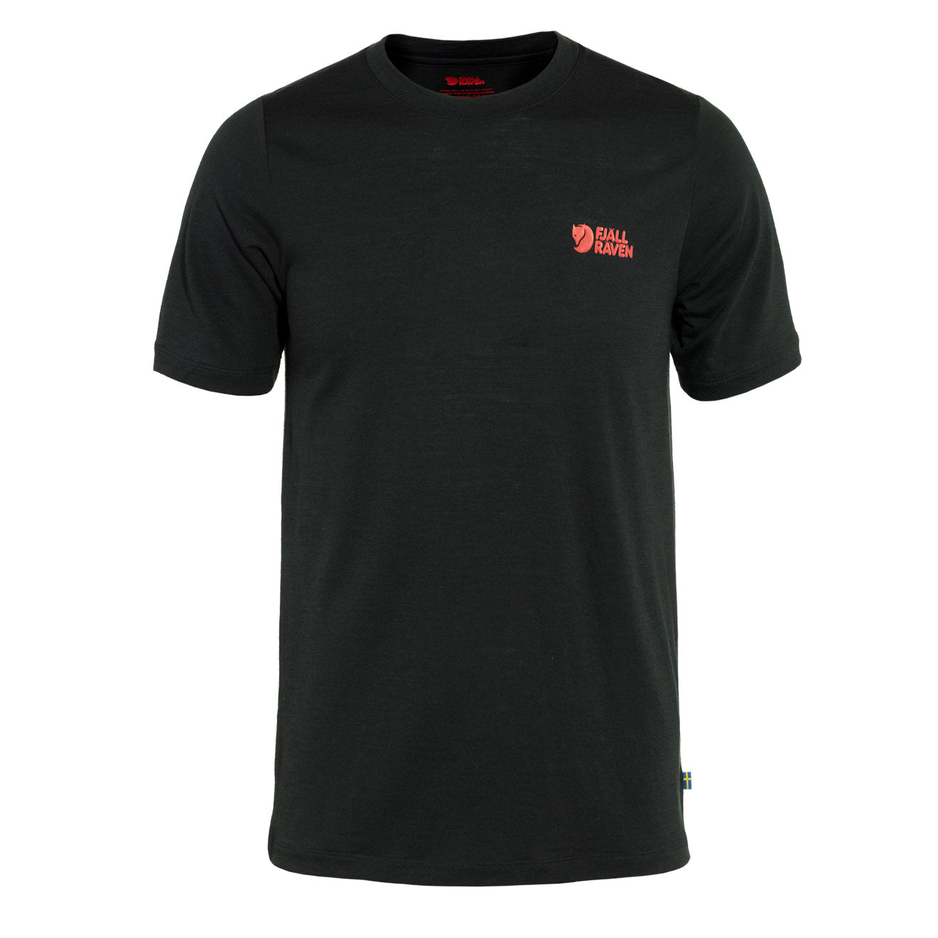 Fjallraven Abisko Wool Logo SS T-Shirt Black - The Sporting Lodge