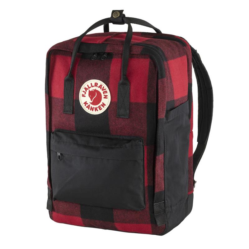 Fjallraven Kanken Re-Wool Laptop 15  Red / Black - The Sporting Lodge