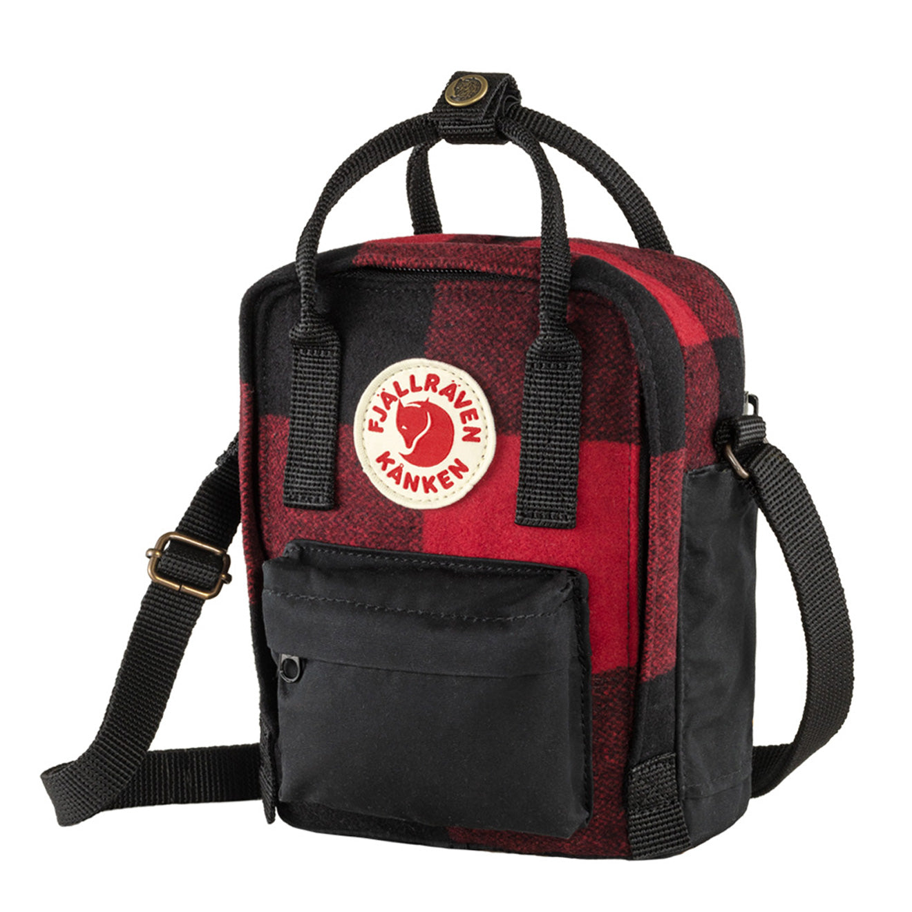 Fjallraven Kanken Re-Wool Sling Red-Black - The Sporting Lodge