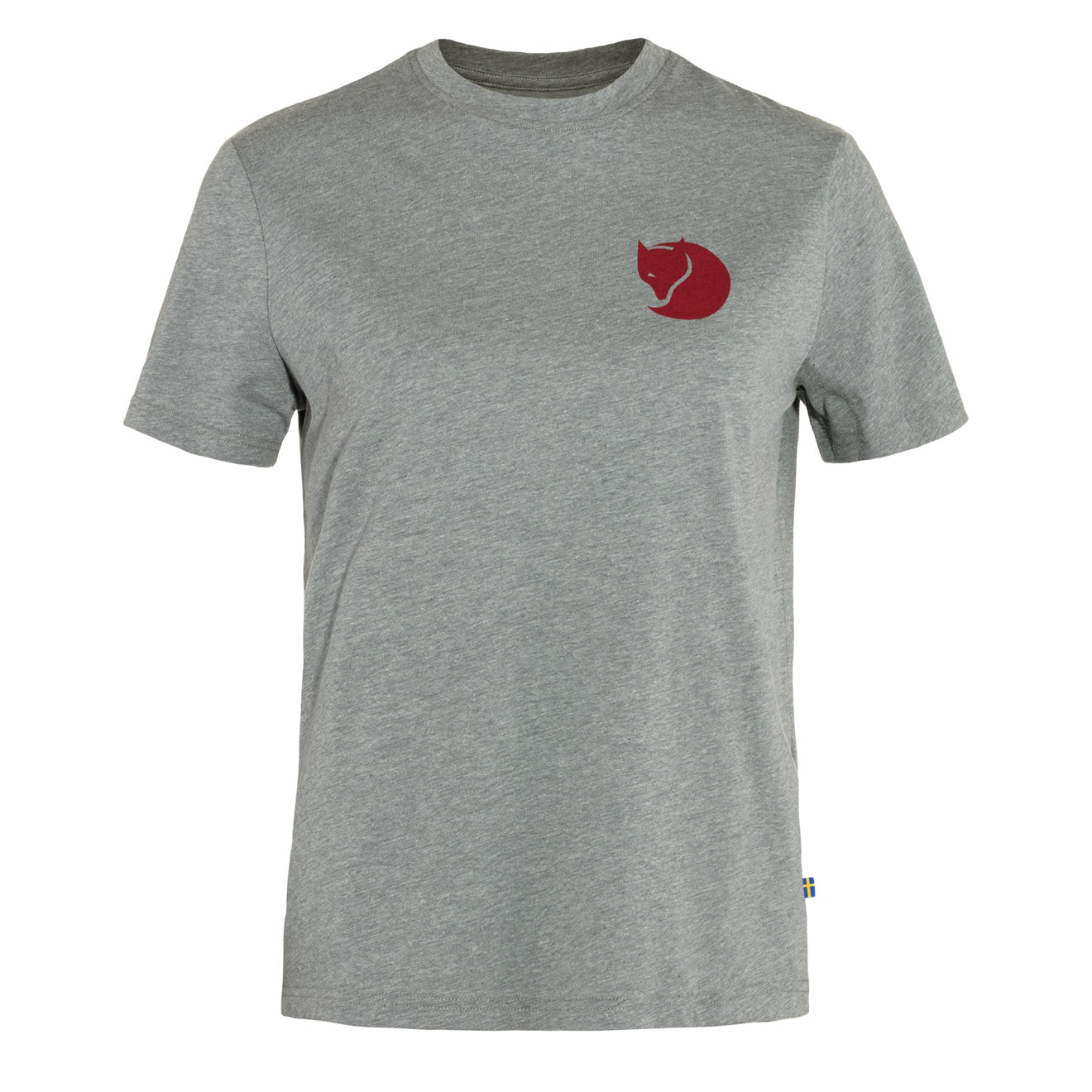 Fjallraven Womens Fox Boxy Logo T-Shirt Grey Melange - The Sporting Lodge