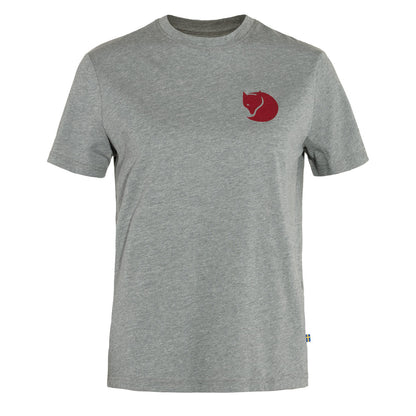 Fjallraven Womens Fox Boxy Logo T-Shirt Grey Melange - The Sporting Lodge