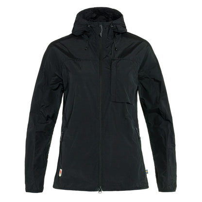 Fjallraven Womens High Coast Wind Jacket Black - The Sporting Lodge