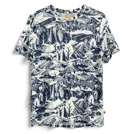 Fjallraven x Specialized Womens Wool CaliSwe T-Shirt Navy / Eggshell - The Sporting Lodge