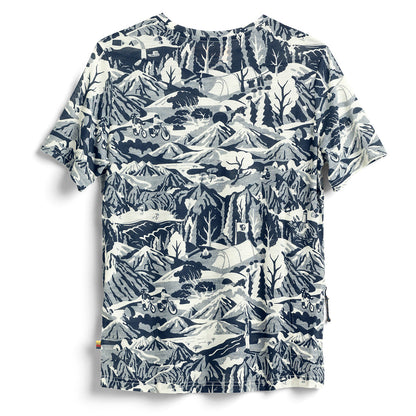 Fjallraven x Specialized Womens Wool CaliSwe T-Shirt Navy / Eggshell - The Sporting Lodge