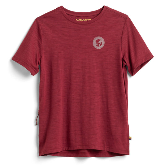 Fjallraven x Specialized Womens Wool T-Shirt Pomegranate Red - The Sporting Lodge