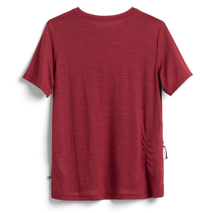 Fjallraven x Specialized Womens Wool T-Shirt Pomegranate Red - The Sporting Lodge