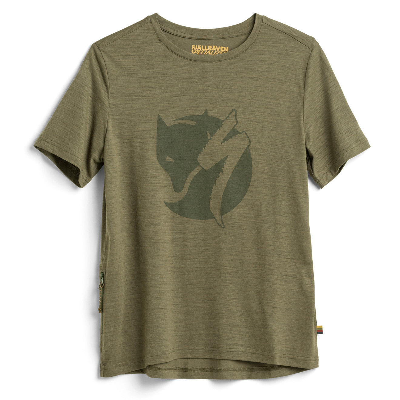 Fjallraven x Specialized Womens Wool T-shirt Green - The Sporting Lodge
