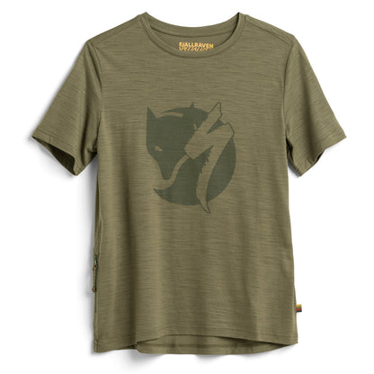 Fjallraven x Specialized Womens Wool T-shirt Green - The Sporting Lodge